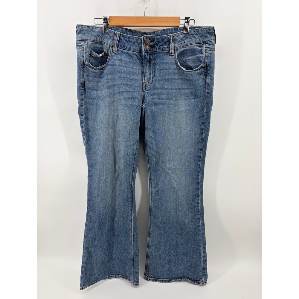 American Eagle, Artist Stretch Jeans, Wide Leg, Women's Size 14 Short, Pre-Owned